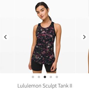 Lululemon sculpt tank in floral illusion size 4